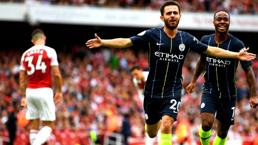 Bernardo Silva goal to Arsenal