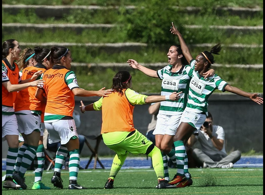 Les joueuses du Sporting CP sont championnes de foot féminin