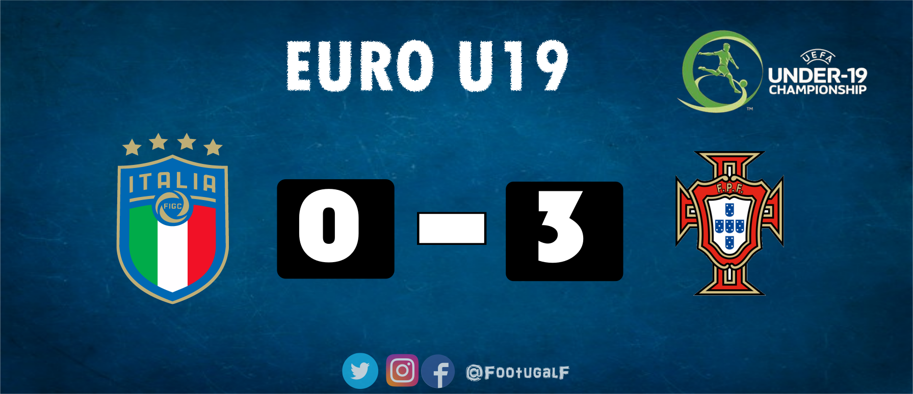 Italie 0-3 Portugal U19