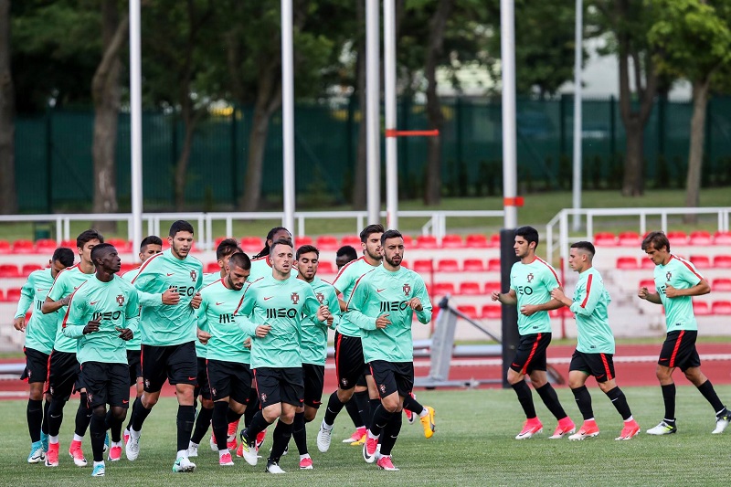 Entrainement du Portugal U21 en Pologne
