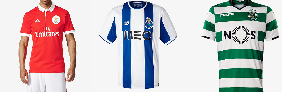 Les maillots des clubs Portugais 2017/2018